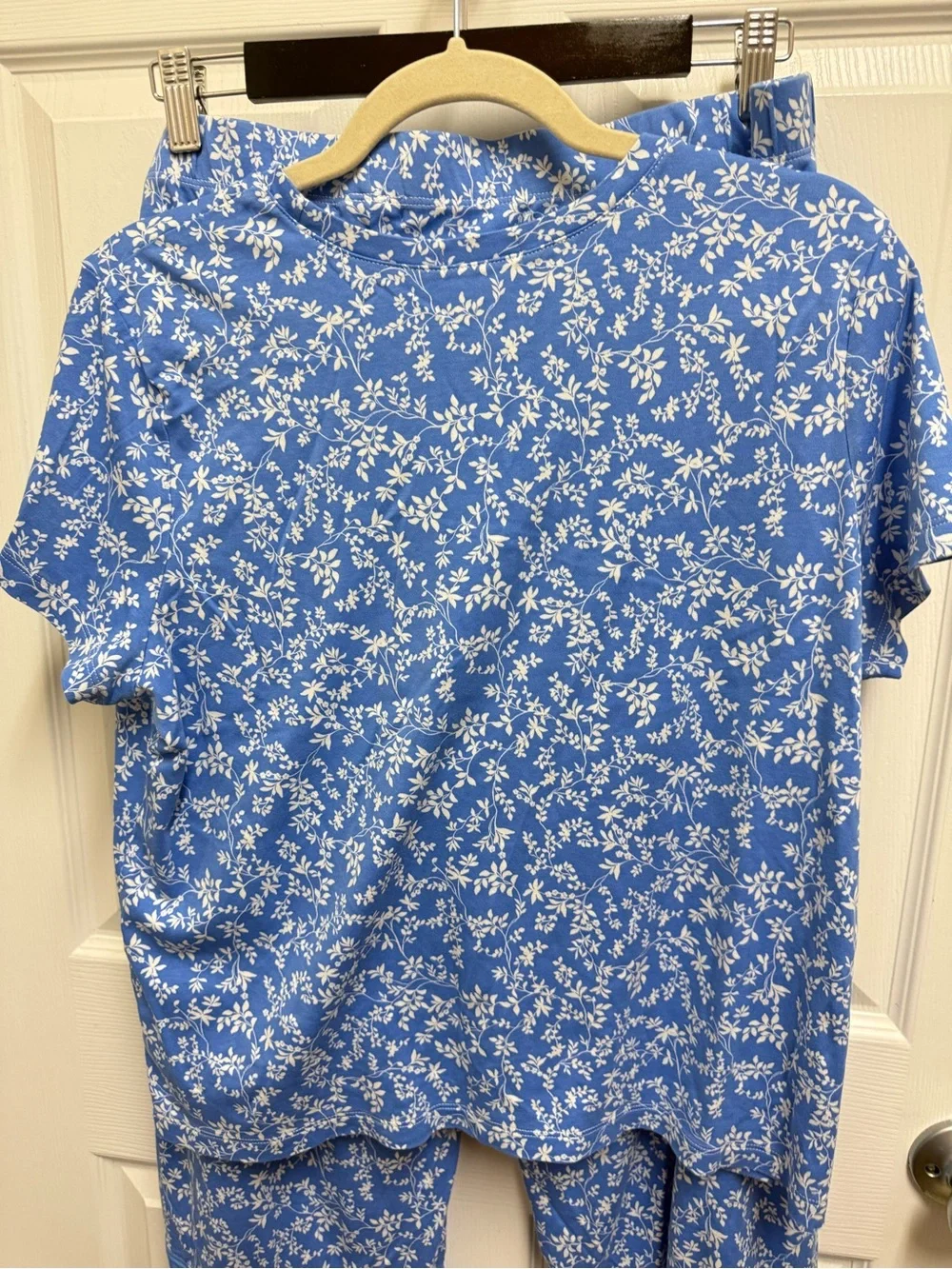 Lake Pajamas Blue Floral Short Sleeve Pajama Set